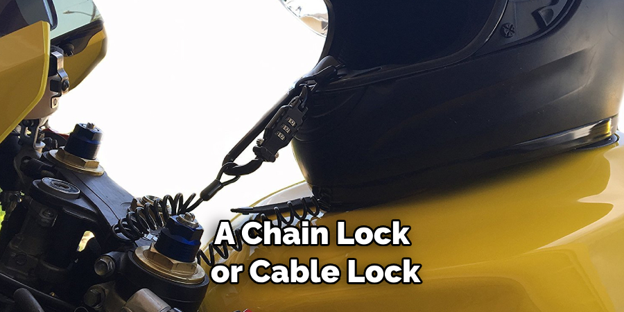 A Chain Lock or Cable Lock