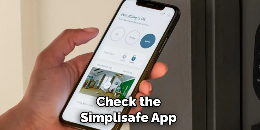 Check the Simplisafe App 