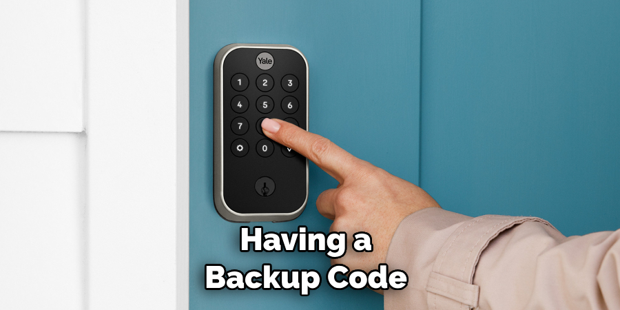  Having a Backup Code