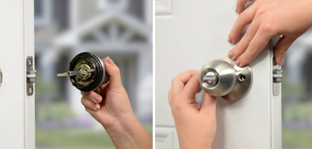 How to Install a Brinks Interior Locking Door Knob