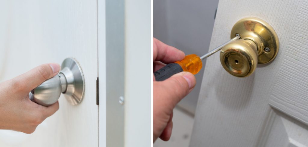 How to Unlock Bathroom Door Push Button Lock