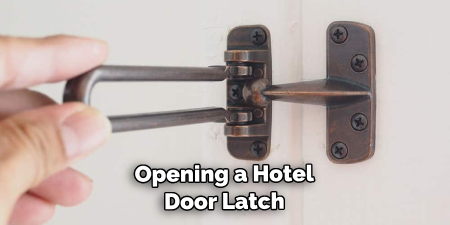 Opening a Hotel Door Latch