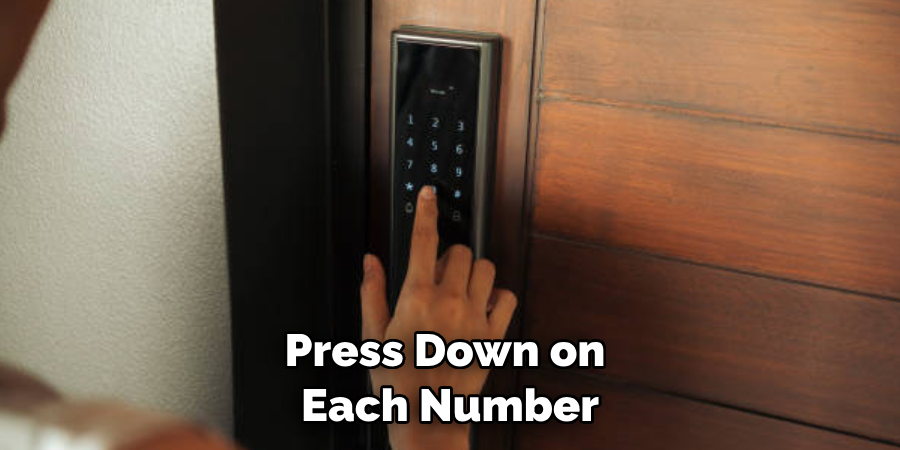 Press Down on Each Number