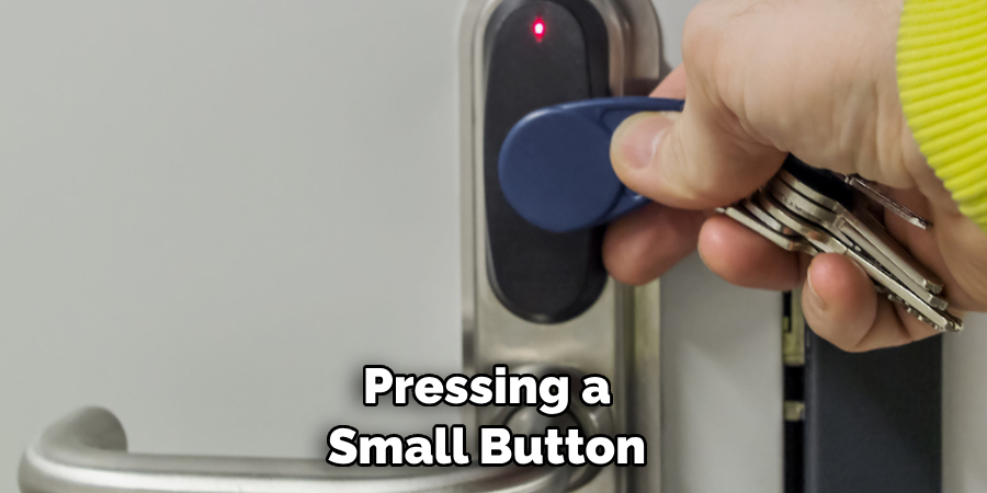 Pressing a Small Button 