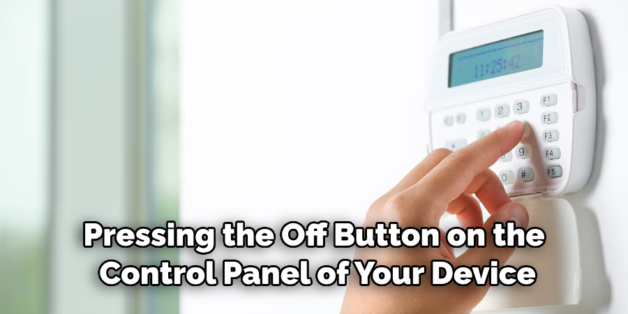 Pressing the "Off" Button on the Control Panel of Your Device