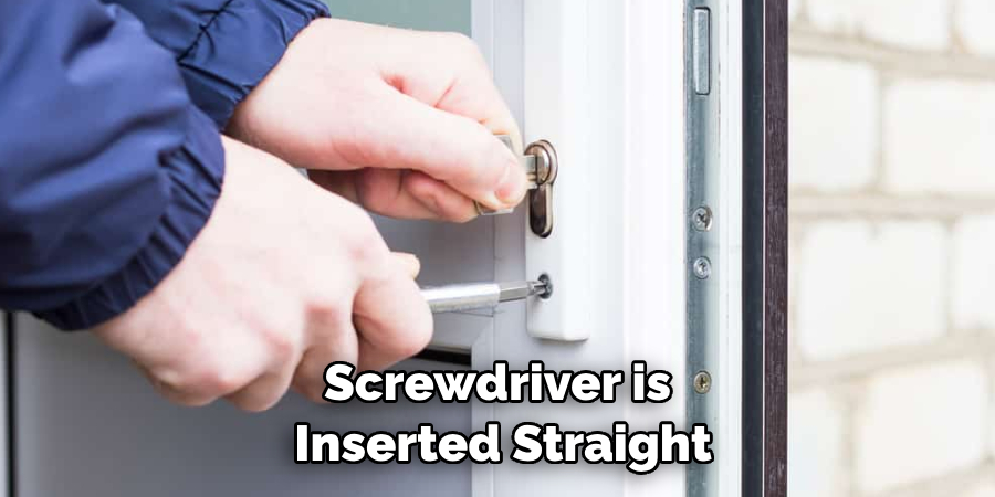 Screwdriver is Inserted Straight 