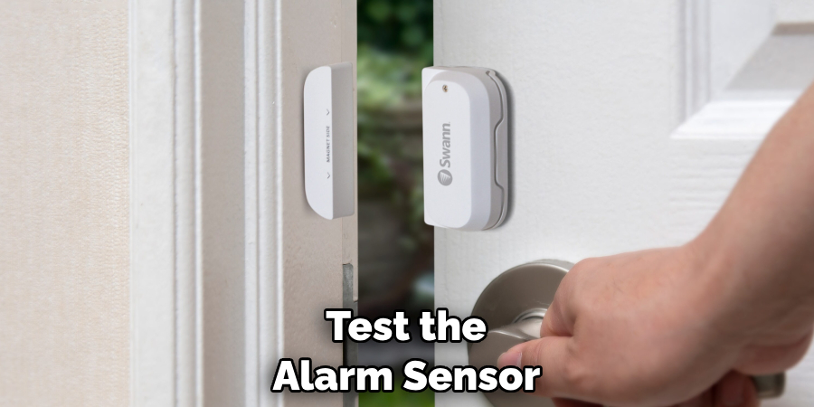 Test the Alarm Sensor 