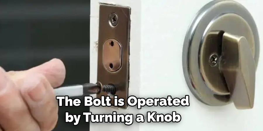 The Bolt is Operated by Turning a Knob or Handle