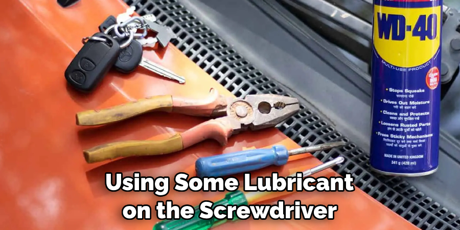 Using Some Lubricant on the Screwdriver 