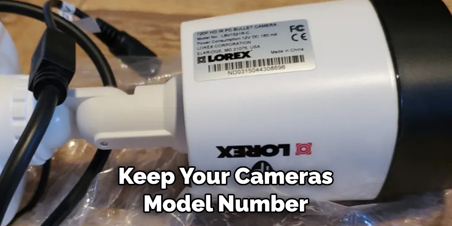 Keep Your Cameras Model Number 