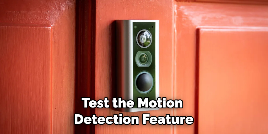 Test the Motion Detection Feature