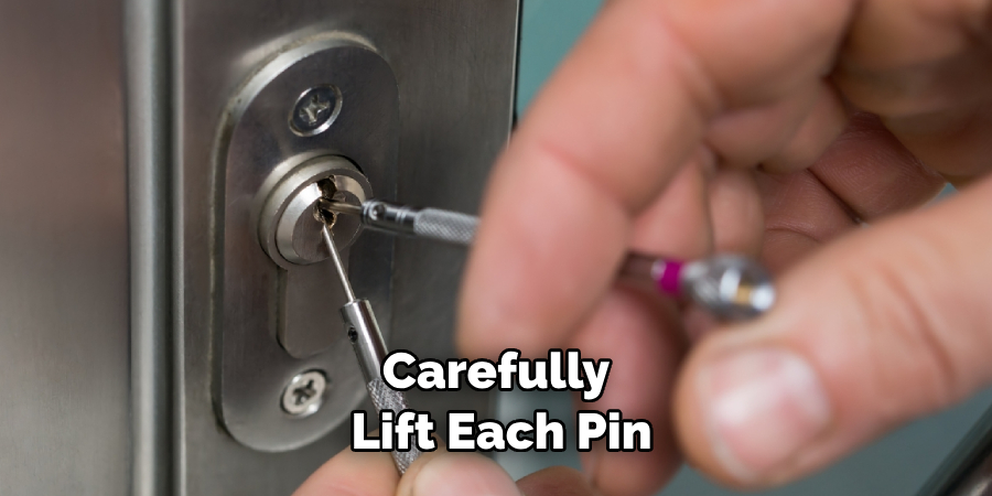 Carefully Lift Each Pin