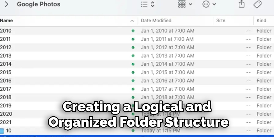 Creating a Logical and Organized Folder Structure