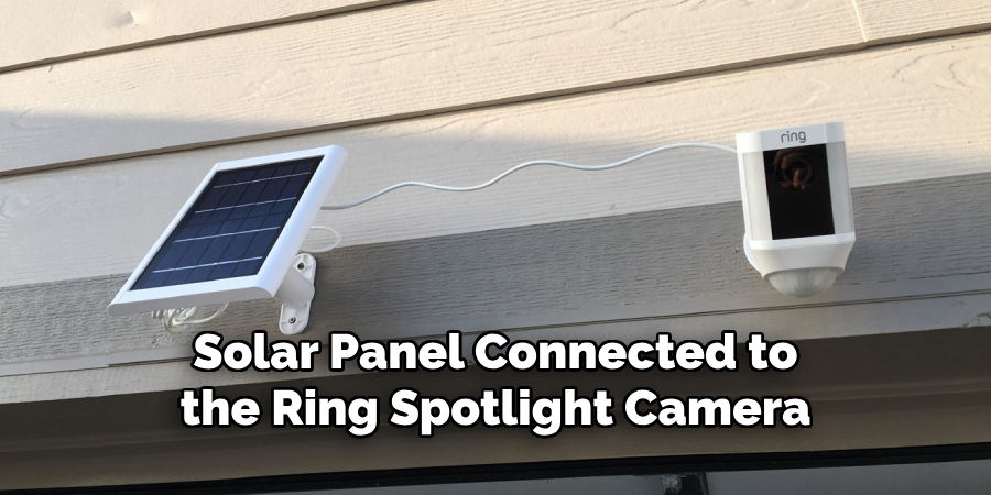 Solar Panel Connected to the Ring Spotlight Camera