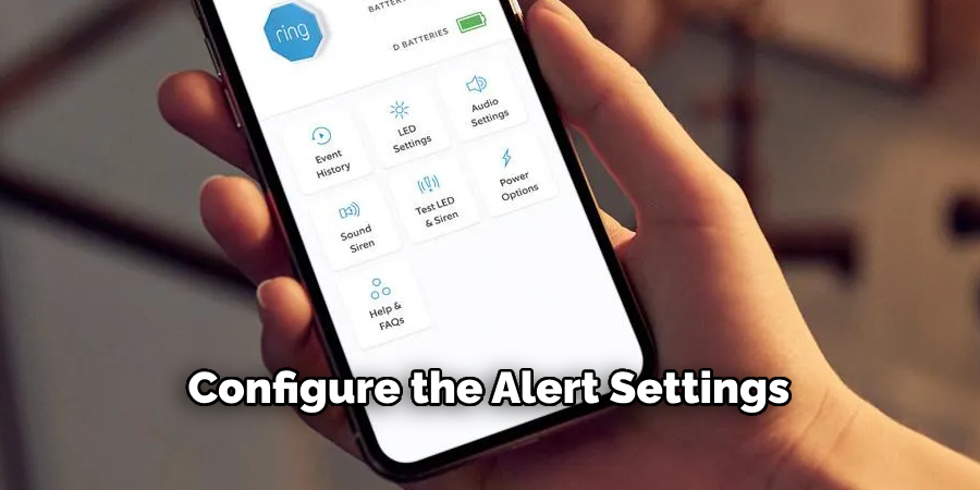 Configure the Alert Settings