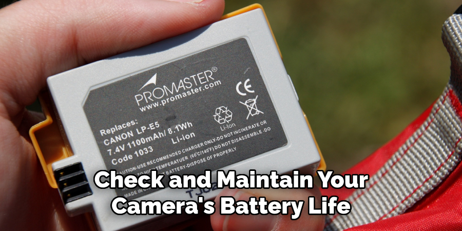  Check and Maintain Your Camera's Battery Life