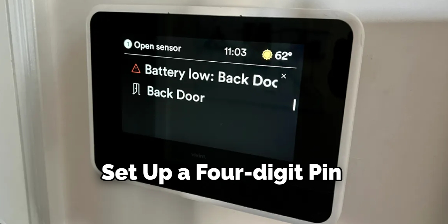 Set Up a Four-digit Pin 