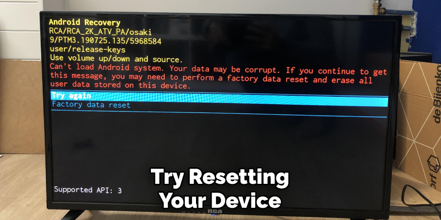 Try Resetting Your Device