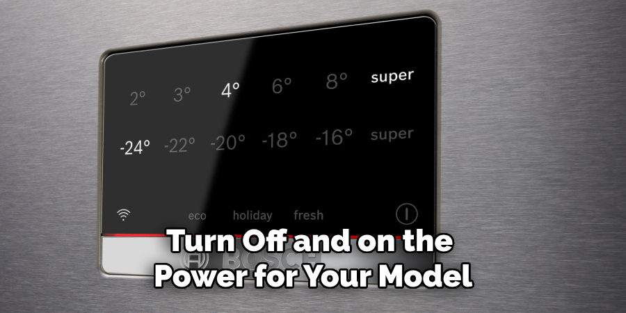 Turn Off and on the Power for Your Model