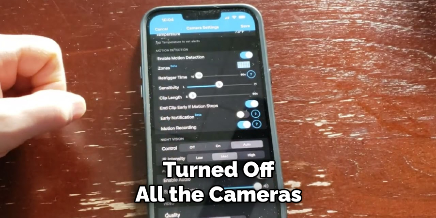 Turned Off All the Cameras