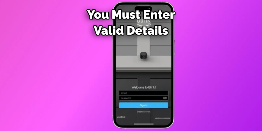 You Must Enter Valid Details 