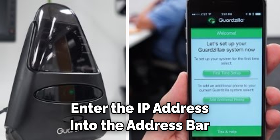 Enter the IP Address Into the Address Bar