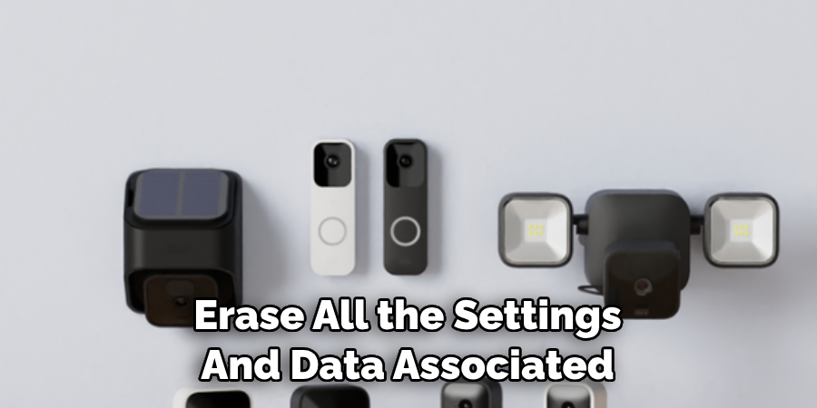 Erase All the Settings And Data Associated