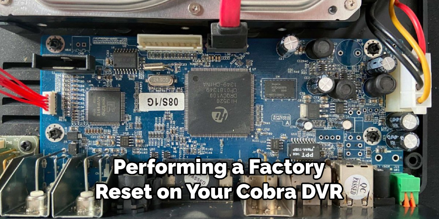 Performing a Factory Reset on Your Cobra DVR