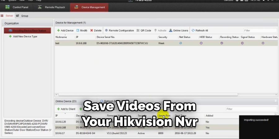 Save Videos From Your Hikvision Nvr