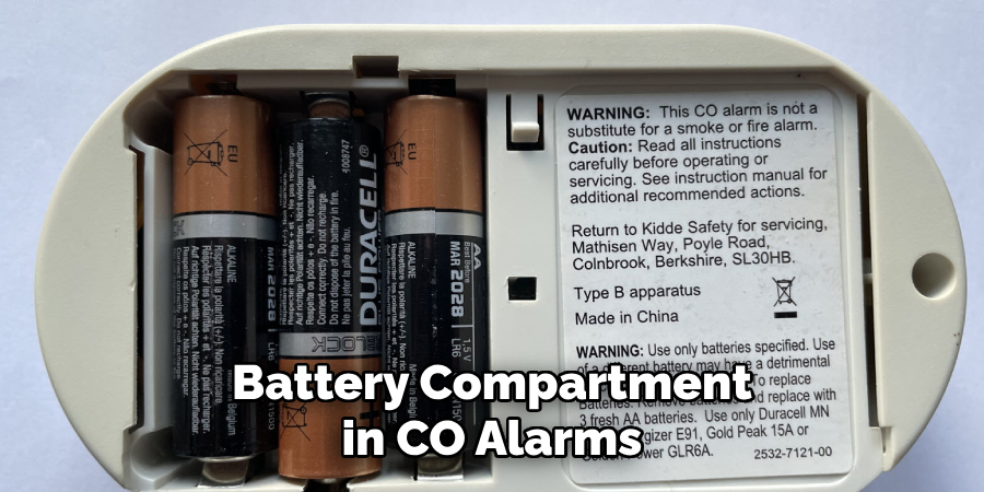 Battery Compartment in CO Alarms