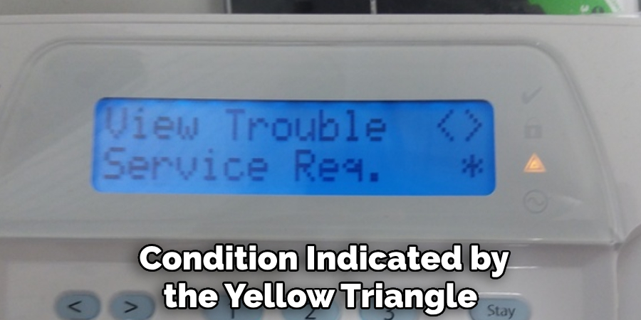  Condition Indicated by the Yellow Triangle