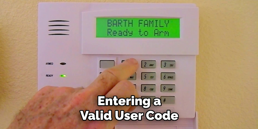 Entering a Valid User Code