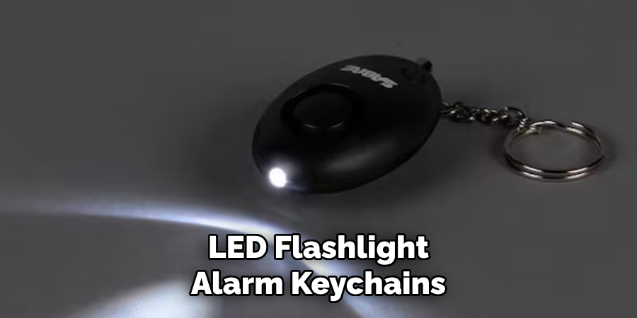 LED Flashlight Alarm Keychains