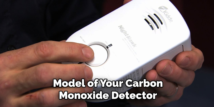 Model of Your Carbon Monoxide Detector