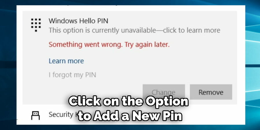 Click on the Option to Add a New Pin