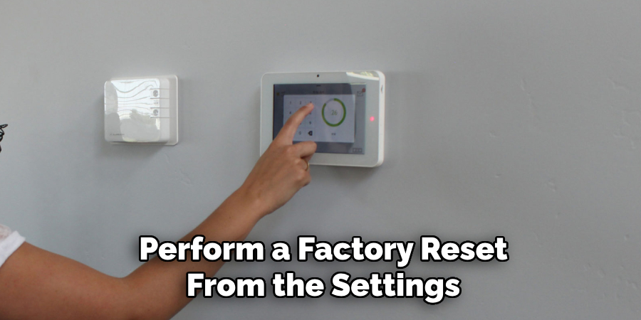 Perform a Factory Reset From the Settings