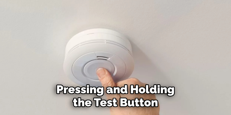 Pressing and Holding the Test Button