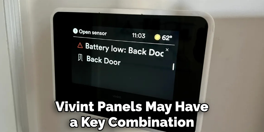 Vivint Panels May Have a Key Combination