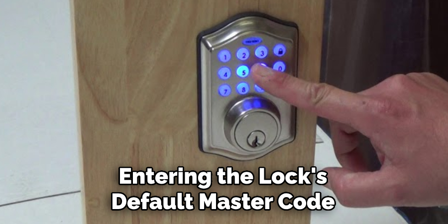 Entering the Lock's Default Master Code