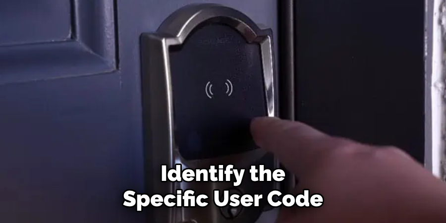 Identify the Specific User Code