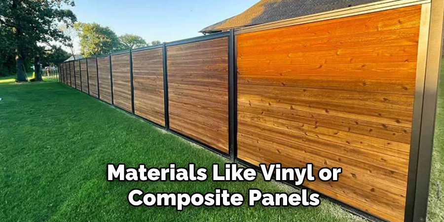 Materials Like Vinyl or Composite Panels