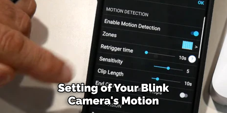 Setting of Your Blink Camera's Motion