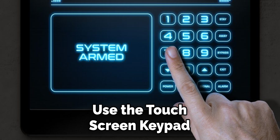 Use the Touch Screen Keypad