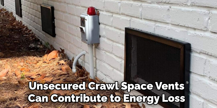 Unsecured Crawl Space Vents
Can Contribute to Energy Loss