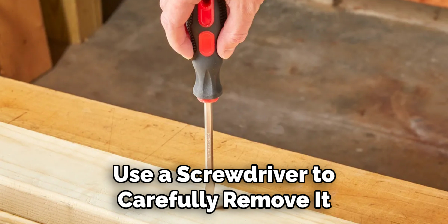 Use a Screwdriver to Carefully Remove It