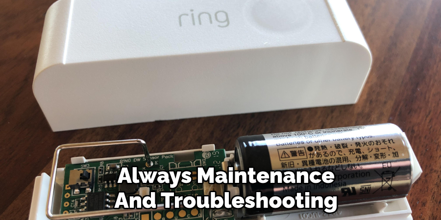 Always Maintenance
And Troubleshooting