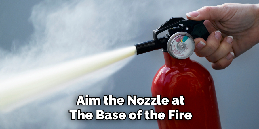 Aim the Nozzle at
The Base of the Fire