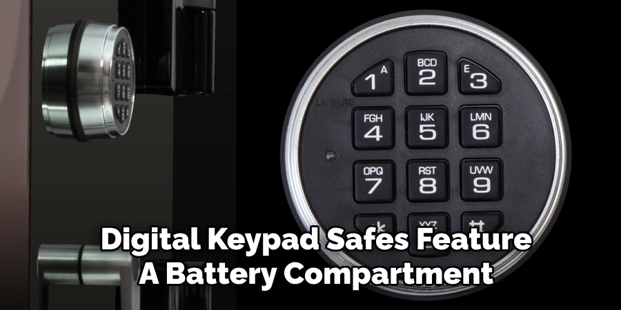 Digital Keypad Safes Feature 
A Battery Compartment