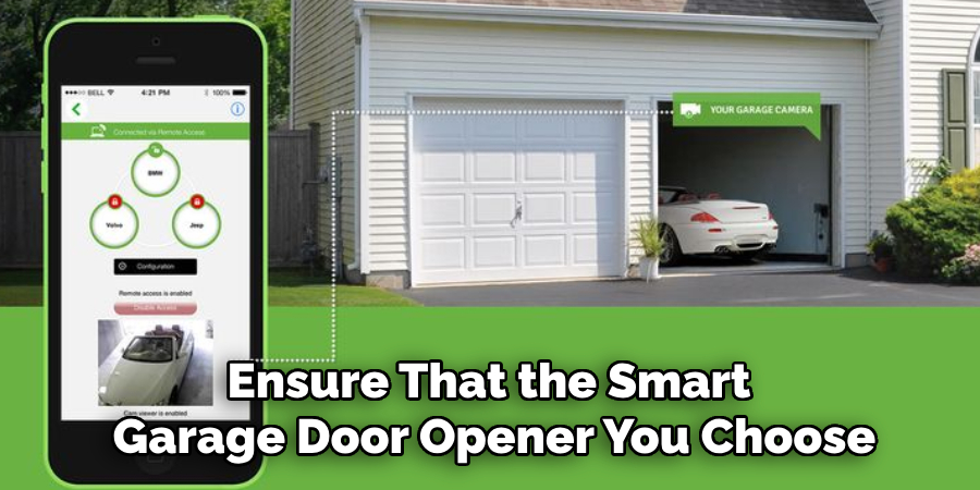 Ensure That the Smart 
Garage Door Opener You Choose