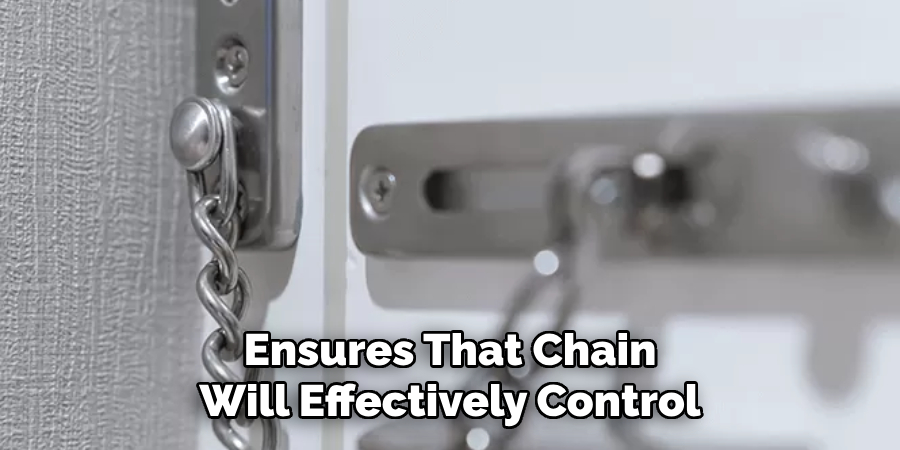 Ensures That Chain
Will Effectively Control